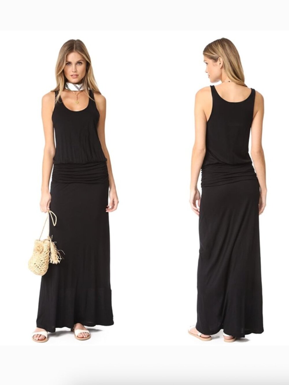 Soft Joie Wilcox Maxi Dress in Black Caviar Size XS NWOT